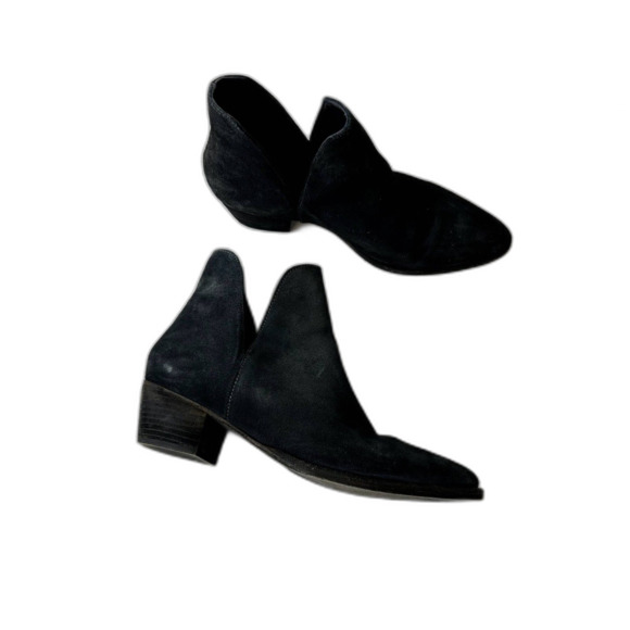 Free People Womens Charm Double V Suede Ankle Booties Size 40 Point-toe